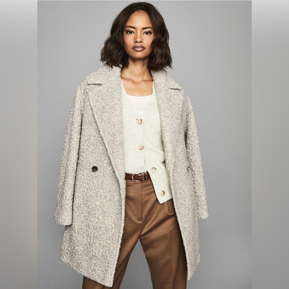 NWT Reiss Scarlet Double Breasted Teddy Bear Coat